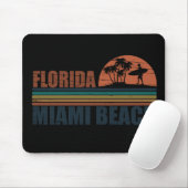 Miami Beach Florida Vintager Sonnenuntergang Mousepad (Mit Mouse)