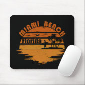 Miami Beach Florida Vintager Sonnenuntergang Mousepad (Mit Mouse)