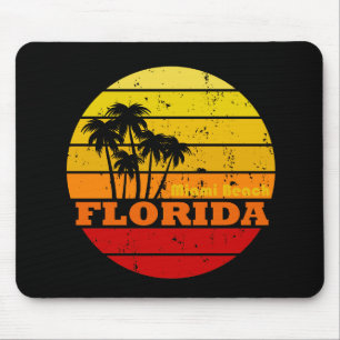 Miami Beach Florida Vintager Sonnenuntergang Mousepad