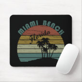 Miami Beach Florida Vintager Sonnenuntergang Mousepad (Mit Mouse)