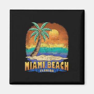 Miami Beach Florida Vintages zerrüttetes Souvenir Magnet