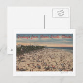 Miami Beach, FloridaGreetings From Miami, FL Postkarte (Vorne/Hinten)