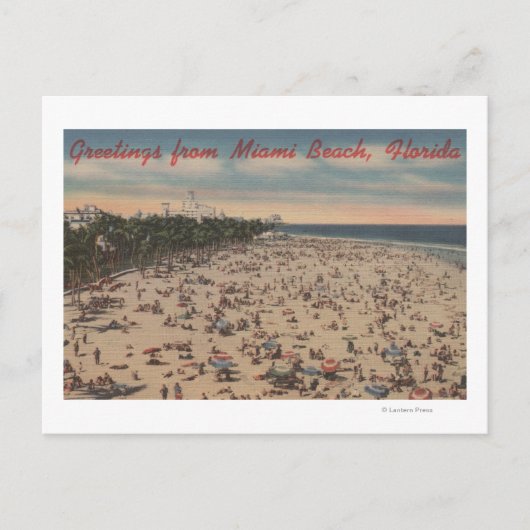 Miami Beach, FloridaGreetings From Miami, FL Postkarte (Vorderseite)