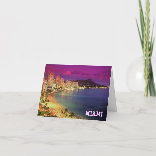 MIAMI BEACH, Florida'WUNSCH WAREN SIE HERE Karte (Vorderseite)