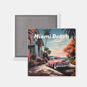 Miami Beach Garden Villa aus den 50er Jahren Magnet (Vorderseite/Rückseite)