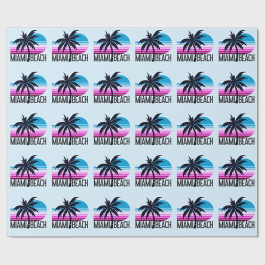 Miami Beach Geschenkpapier (Flach)