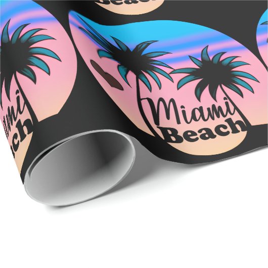 Miami Beach Geschenkpapier (Rolleneckpunkt)