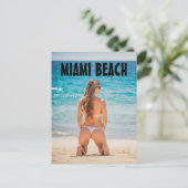 MIAMI BEACH GIRL BIKINI FLORIDA POSTCARDS POSTKARTE (Stehend Vorderseite)