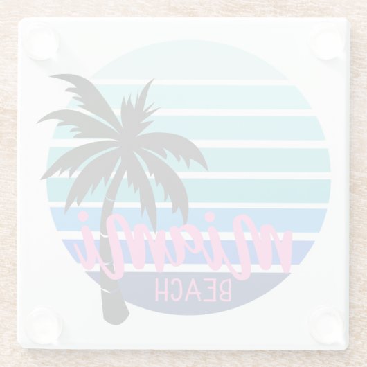 Miami Beach Glasuntersetzer (Rückseite)