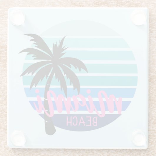 Miami Beach Glasuntersetzer (Rückseite)
