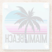 Miami Beach Glasuntersetzer (Rückseite)