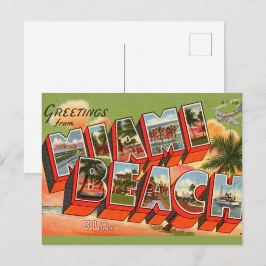 Miami Beach Greeting Postkarte (Vorne/Hinten)