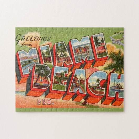 Miami Beach Greeting Puzzle (Horizontal)