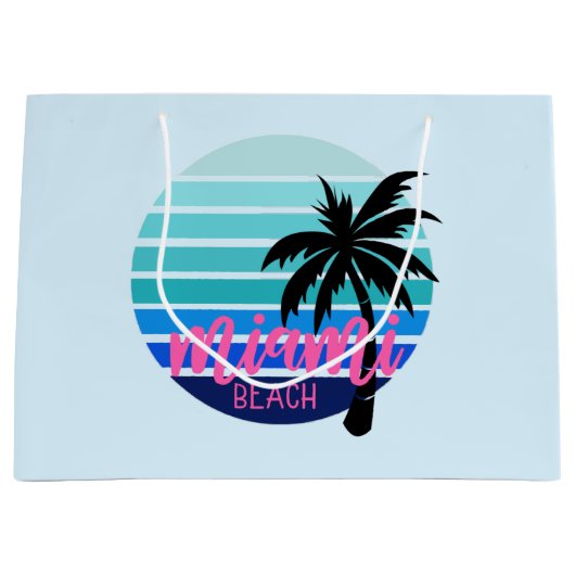 Miami Beach Große Geschenktüte (Vorderseite)