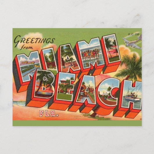 Miami Beach Gruß Postkarte (Vorderseite)