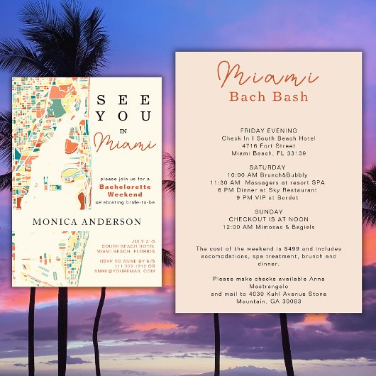 Miami Beach Karte - Wochenende