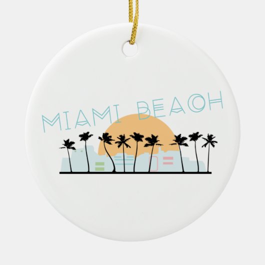 Miami Beach Keramik Ornament (Vorne)