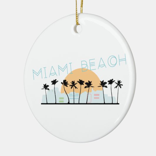 Miami Beach Keramik Ornament (Links)