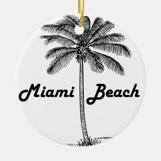 Miami Beach Keramik Ornament (Vorne)