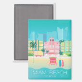 Miami Beach Kühlschrank Magnet (Vorderseite/Rückseite)