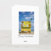 Miami Beach-Leben-Schutz-Stand-Gruß-Karte Karte (Rückseite)