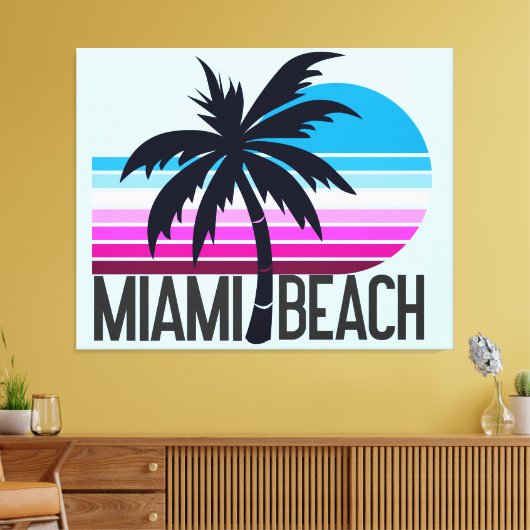 Miami Beach Leinwanddruck (Insitu (Wohnzimmer))