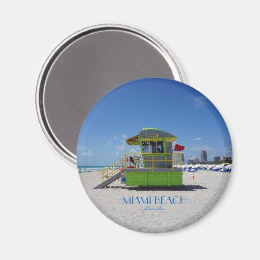 Miami Beach Lifeguard Ocean Patrol #06 Magnet (Vorderseite/Rückseite)