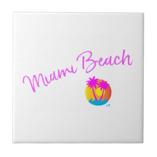 Miami-Beach-Logo-Sonnenpalmen-pink Fliese