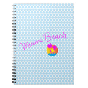 Miami-Beach-Logo-Sonnenpalmen-pink Notizblock