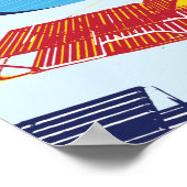 Miami Beach Lounge Pool Poster (Ecke)