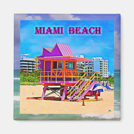 Miami Beach-Magnet 1B Magnet (Vorne)