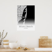Miami Beach Map - Florida - City Map Poster (Küche)