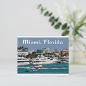 Miami Beach  Marina Florida Travel Postcard Postkarte (Stehend Vorderseite)