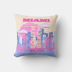 Miami Beach, Miami Art, Preppy Kissen