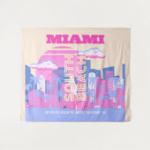 Miami Beach, Miami Art, Preppy Wandteppich (Vorderseite (Horizontal))
