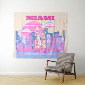 Miami Beach, Miami Art, Preppy Wandteppich (Beispiel (Horizontal))