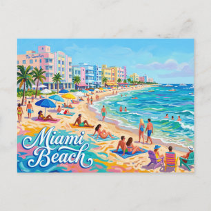 Miami Beach, Miami, Florida, USA Postkarte