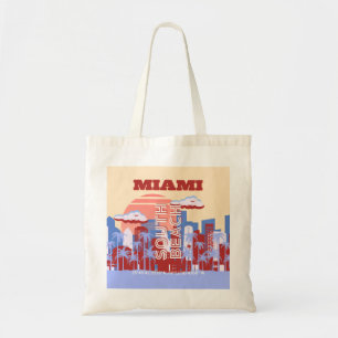 Miami Beach, Miami Reise Kunst, Retro Tragetasche