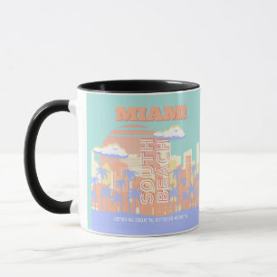 Miami Beach, Miami Travel Art, Preppy Room, Pastel Tasse