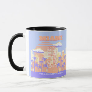 Miami Beach, Miami Travel Art, Preppy Room, Pastel Tasse