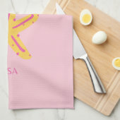 Miami Beach, Miami Travel Art, Preppy Room, Pink Geschirrtuch (Viertel Falte)