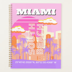 Miami Beach, Miami Travel Art, Preppy Room, Pink Planer