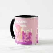 Miami Beach, Miami Travel Art, Preppy Room, Pink Tasse (Vorderseite Links)