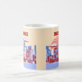 Miami Beach, Miami Travel Art, Retro Kaffeetasse (Mittel)