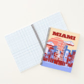 Miami Beach, Miami Travel Art, Retro Notizblock (Innenseite)