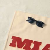 Miami Beach, Miami Travel Art, Retro Strandtuch (Beispiel)
