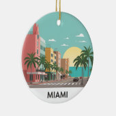 Miami Beach Ocean Drive Art Deco Keramik Ornament (Rechts)