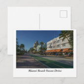 Miami Beach Ocean Drive Postkarte (Vorne/Hinten)