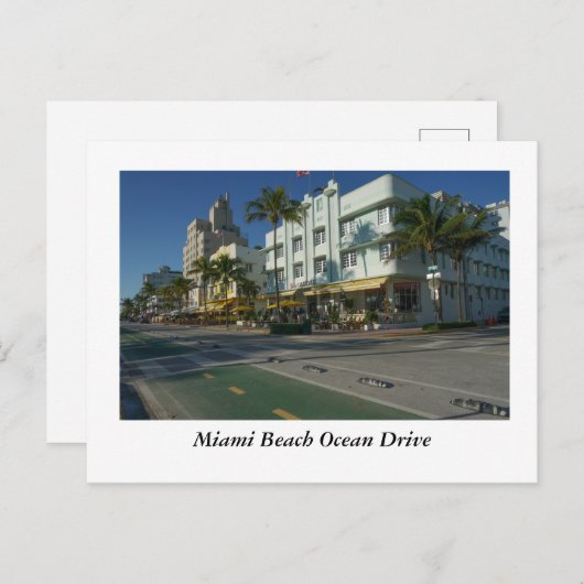 Miami Beach Ocean Drive Postkarte (Vorne/Hinten)