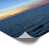 Miami Beach Ocean Sunrise Blue Ocean Landschaft Poster (Ecke)